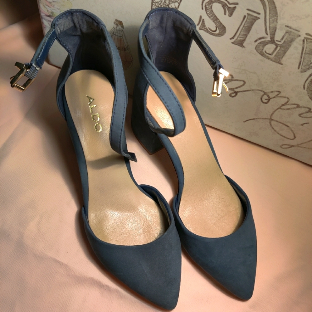 Aldo suede mini heels